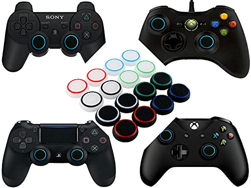 5 Pairs 10 Pcs Silicone Cap Joystick Thumb Grip Protect Cover for Ps3 Ps4 Ps5 Xbox 360 Xbox One Xbox Series X Wii U NSwitch Pro Controllers Game Controllers