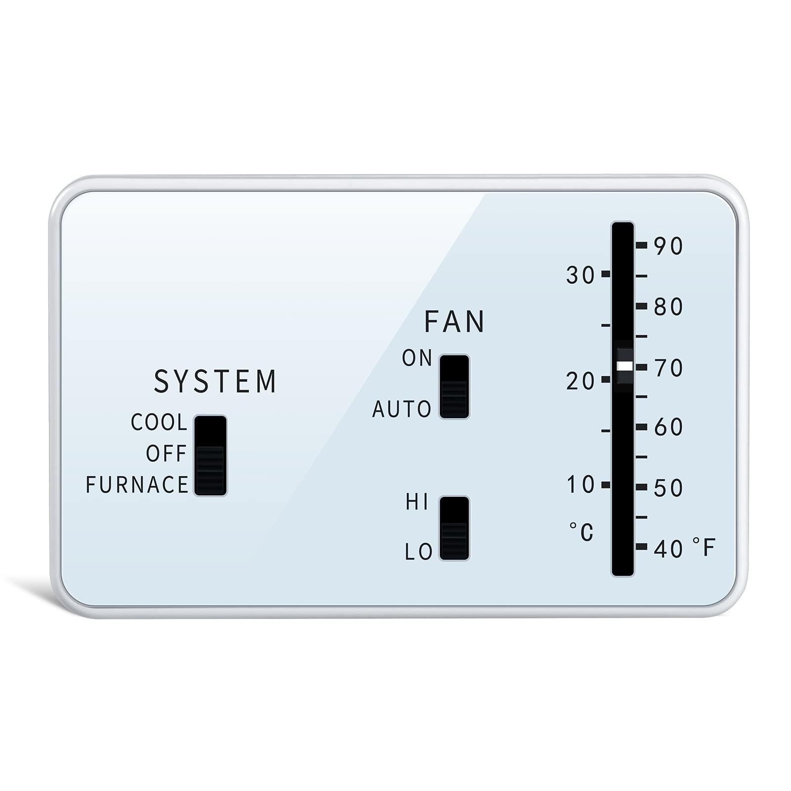 RV Thermostat, Briidea RV Analog Thermostat (Cool Only/Furnace), Replace for Dometic 3106995.032, 12 VDC