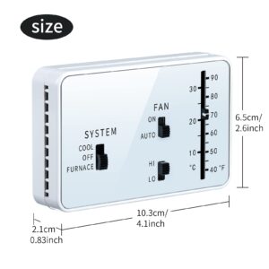 RV Thermostat, Briidea RV Analog Thermostat (Cool Only/Furnace), Replace for Dometic 3106995.032, 12 VDC