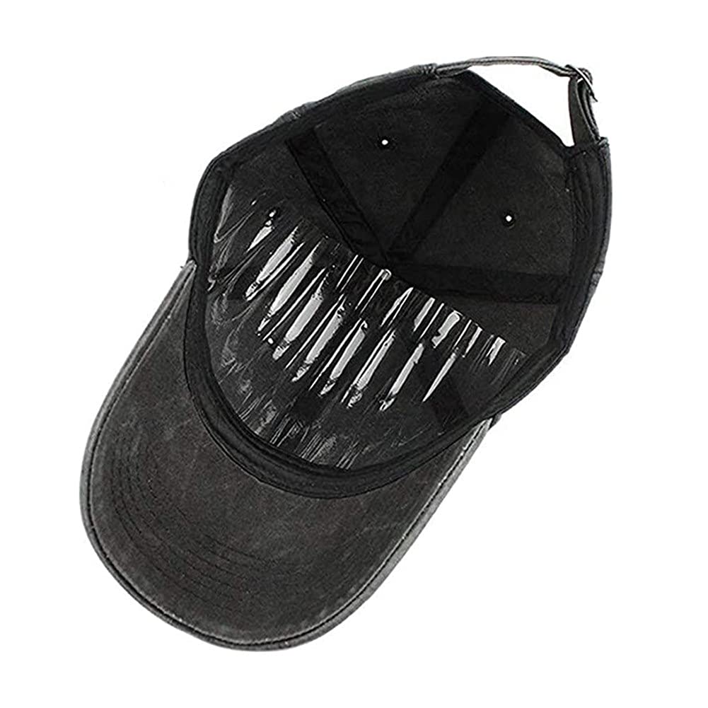 Women's Baseball Cap Mama Vintage Distressed Washed Cotton Adjustable Dad Hat Outdoor (Black)