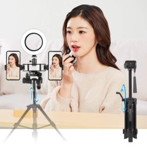 70-Inch Camera/Phone Tripod Monopod Aluminum Lightweight Compact for Travel Pan Head QR Plate for DSLR Vlogging Camera with Phone Mount and Carrying Bag by Besnfoto