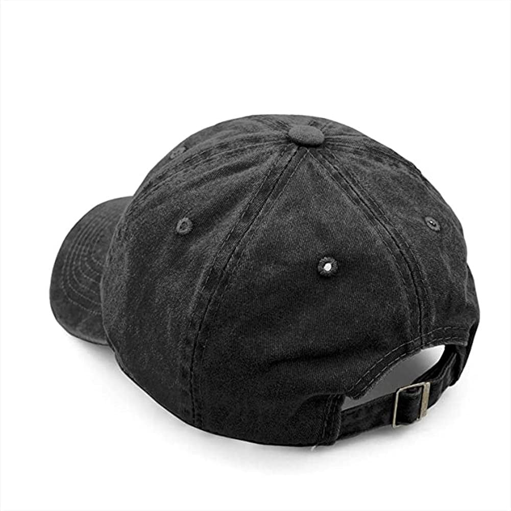 Women's Baseball Cap Mama Vintage Distressed Washed Cotton Adjustable Dad Hat Outdoor (Black)