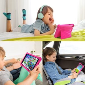 Hyjoy 8 inch Kids Tablet Android 10 Tablet PC, 4000mAh Battery, LCD IPS FHD Display, WiFi, Bluetooth, Dual Camera, Educational, Parental Control, Kidoz Installed with Kids-Tablet Case (Pink)