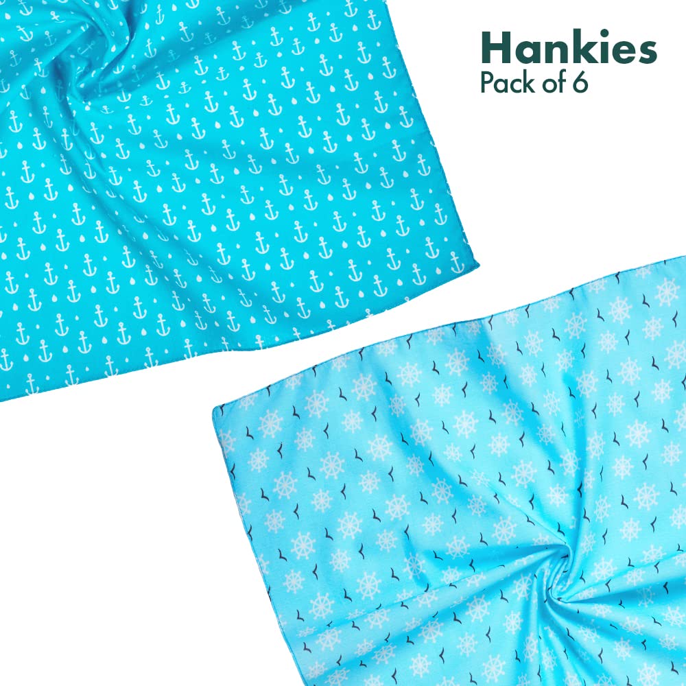 HexaFun 100% Pure Organic Cotton Unisex Handkerchief, Multi-color & Printed, Soft & Stylish