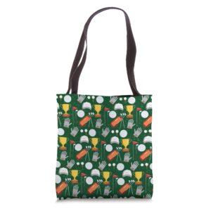 golf pattern golfer golf game player fans tote bag