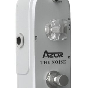 AZOR Noise Gate Pedal, Guitar Noise Killer Pedals Suppressor Effect 2 Modes with Guitar Pedal Power Cable,9V Battery Clip Converter Power Cable