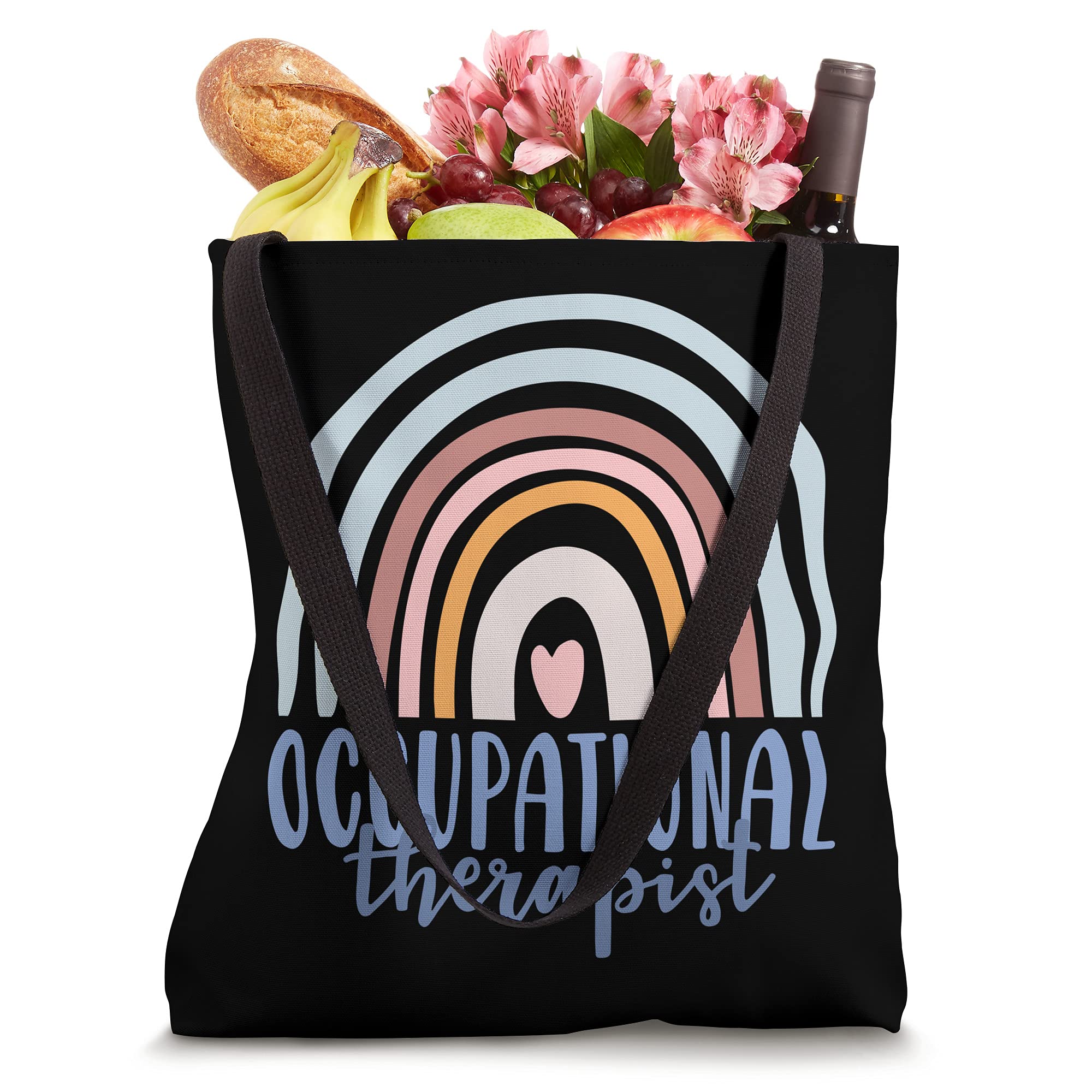 Occupational Therapy Worker OT Boho Rainbow Retro Gift Tote Bag