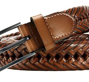 CHAOREN Leather Braided Belts Men - 1 1/8" Mens Casual Woven Leather Belt - Belt Men