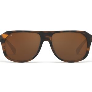 Serengeti Men's Oatman Polarized Square Sunglasses, Matte Tortoise, Medium