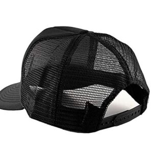 ALLNTRENDS Adjustable Trucker Hat Capsule Corp Embroidered Mesh Baseball Cap Adult Graphic Anime Hats (Black)