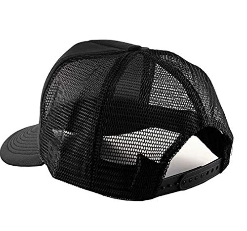 ALLNTRENDS Adjustable Trucker Hat Capsule Corp Embroidered Mesh Baseball Cap Adult Graphic Anime Hats (Black)