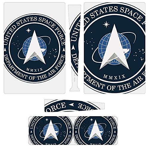 PlayStation 5 Digital edition version sticker protective cover, US Space Force Logo ps5 controller protective shell (compatible with ps5 Digital edition)