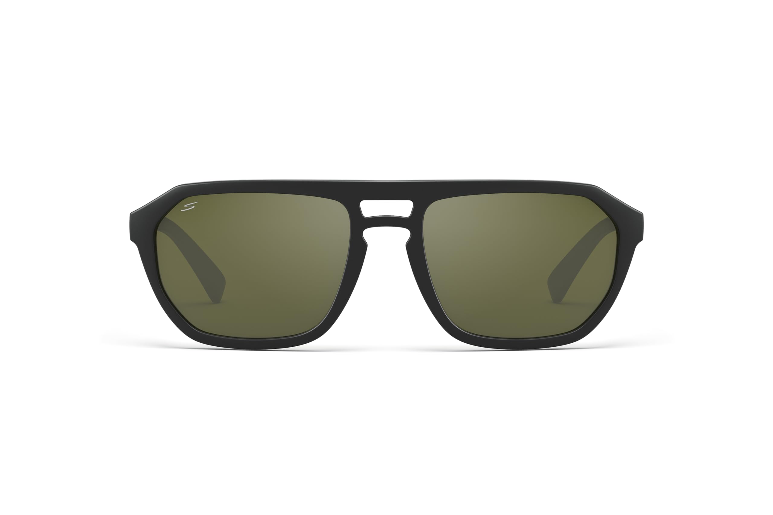 Serengeti Men's Bellemon Oval Sunglasses, Matte Black, Medium