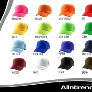 ALLNTRENDS Adjustable Trucker Hat Capsule Corp Embroidered Mesh Baseball Cap Adult Graphic Anime Hats (White)