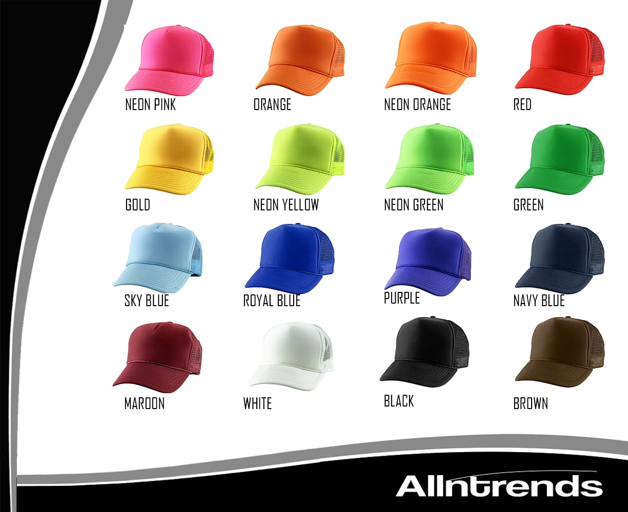 ALLNTRENDS Adjustable Trucker Hat Capsule Corp Embroidered Mesh Baseball Cap Adult Graphic Anime Hats (Black)