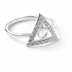 official harry potter sterling silver deathly hallow ring size medium by the carat shop