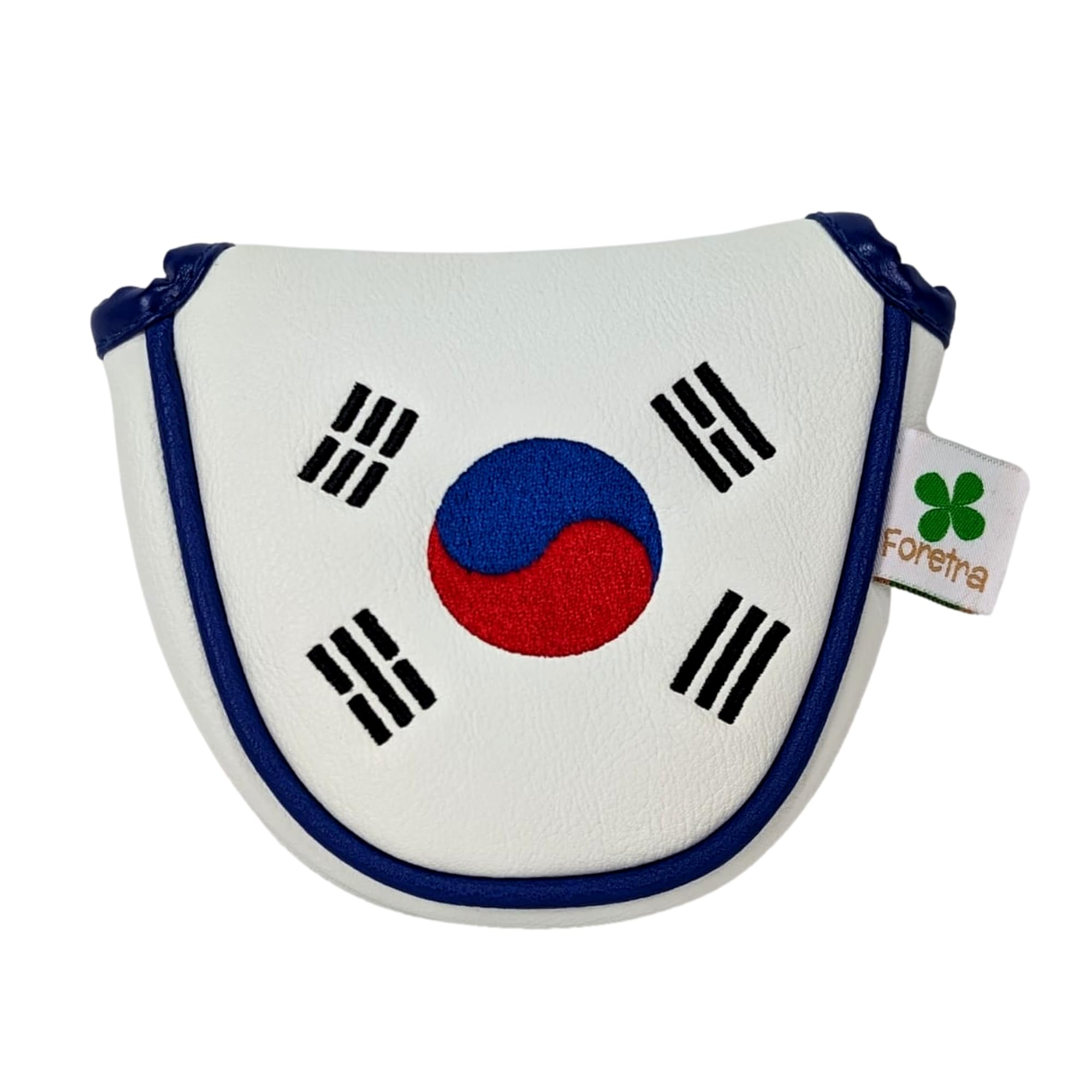 Foretra – Korea Flag - Golf Putter Headcover Quality PU Leather Magnetic Closure for Mallet Style Putters Scotty Cameron Odyssey Taylormade Ping