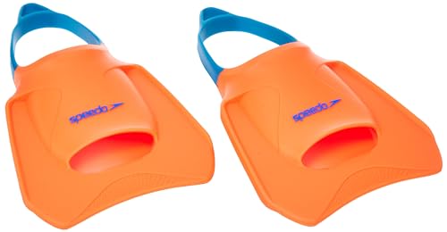 Speedo Unisex's Biofuse Fitness Fin, Fluro Tangerine/Pool Blue/Blue Flame, S