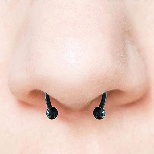 BODANCE Magnetic Fake Nose Ring 316L Stainless Steel Nose Ring Horseshoe Ring Hoop Non Piercing Clip On Nose Hoop Rings