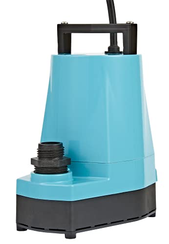 Little Giant 5-MSP 115-Volt, 1/6 HP, 1500 GPH Aluminum Manual Utility Pump, 10-Ft. Cord, Blue, 505723