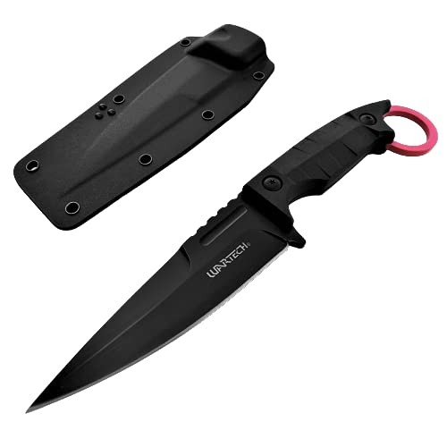 Tactical Knife Hunting Knife Survival Knife Fixed Blade Knife Kydex Sheath Razor Sharp Edge Camping Accessories Camping Gear Survival Kit Survival Gear Tactical Gear 80404 (Red)