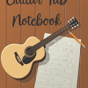 Guitar Tab Notebook: Manuscript Paper Blank Tabulature 8,5x11 120 Pages