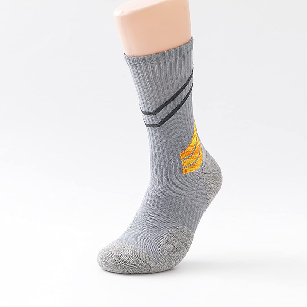 DRASEX Men's Athletic Crew Socks Performance Basketball Sock Cushioned Thick Sports Running Outdoor Socks