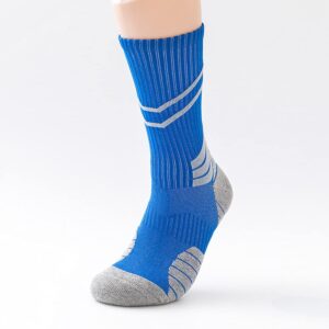 DRASEX Men's Athletic Crew Socks Performance Basketball Sock Cushioned Thick Sports Running Outdoor Socks