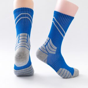 DRASEX Men's Athletic Crew Socks Performance Basketball Sock Cushioned Thick Sports Running Outdoor Socks