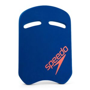 speedo unisex swimming kickboard | comfortable | waterproof design | build lower body strength, fluro tangerine/blue flame, one size