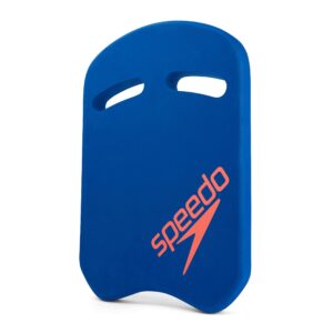 Speedo Unisex Swimming Kickboard | Comfortable | Waterproof Design | Build Lower Body Strength, Fluro Tangerine/Blue Flame, One Size