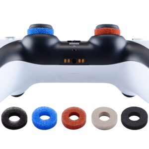 PlayVital 5 Pairs Aim Assist Target Motion Control Precision Rings for PS5, for PS4, Xbox Series X/S, Xbox One, Xbox 360, Switch Pro Controller - 5 Colors 3 Different Strength