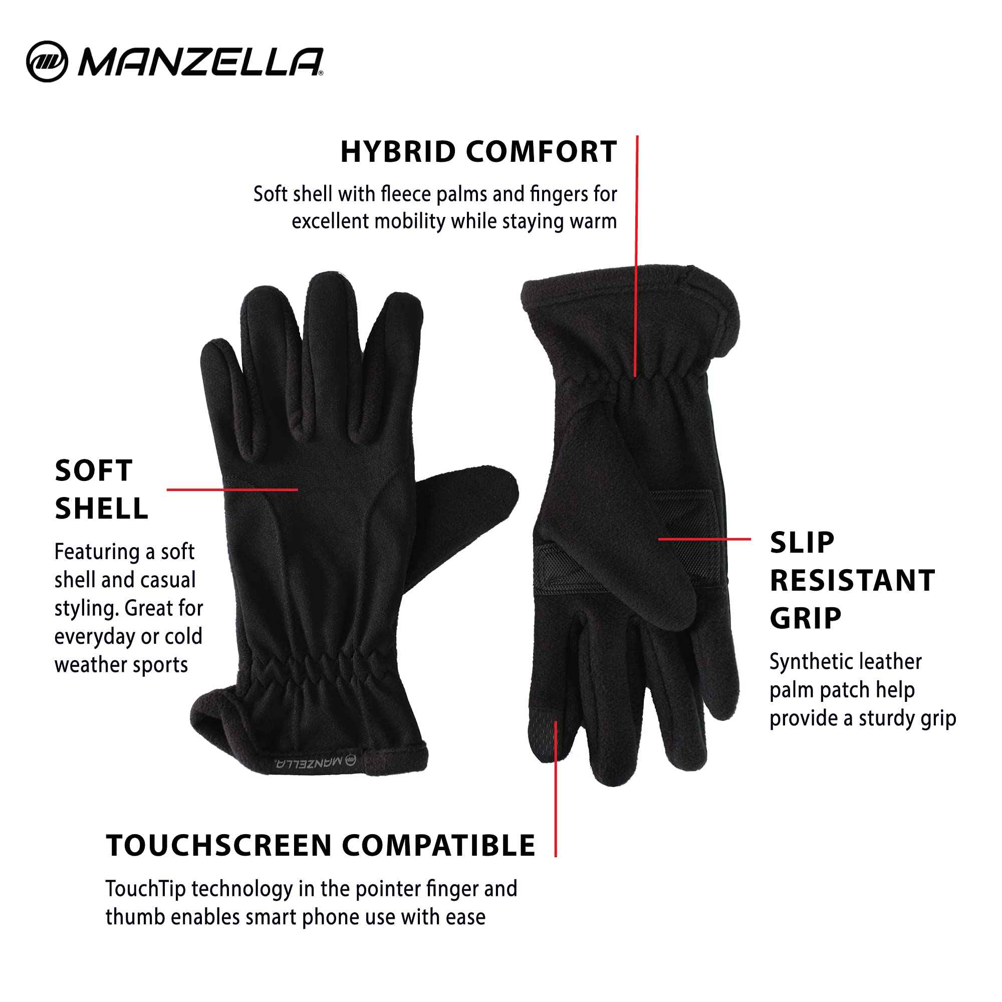 Manzella Women's Equinox Ultra Touchtip Cold Weather Glove