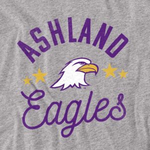 Ashland University Official Eagles Women's T Shirt,Athletic Heather, Medium