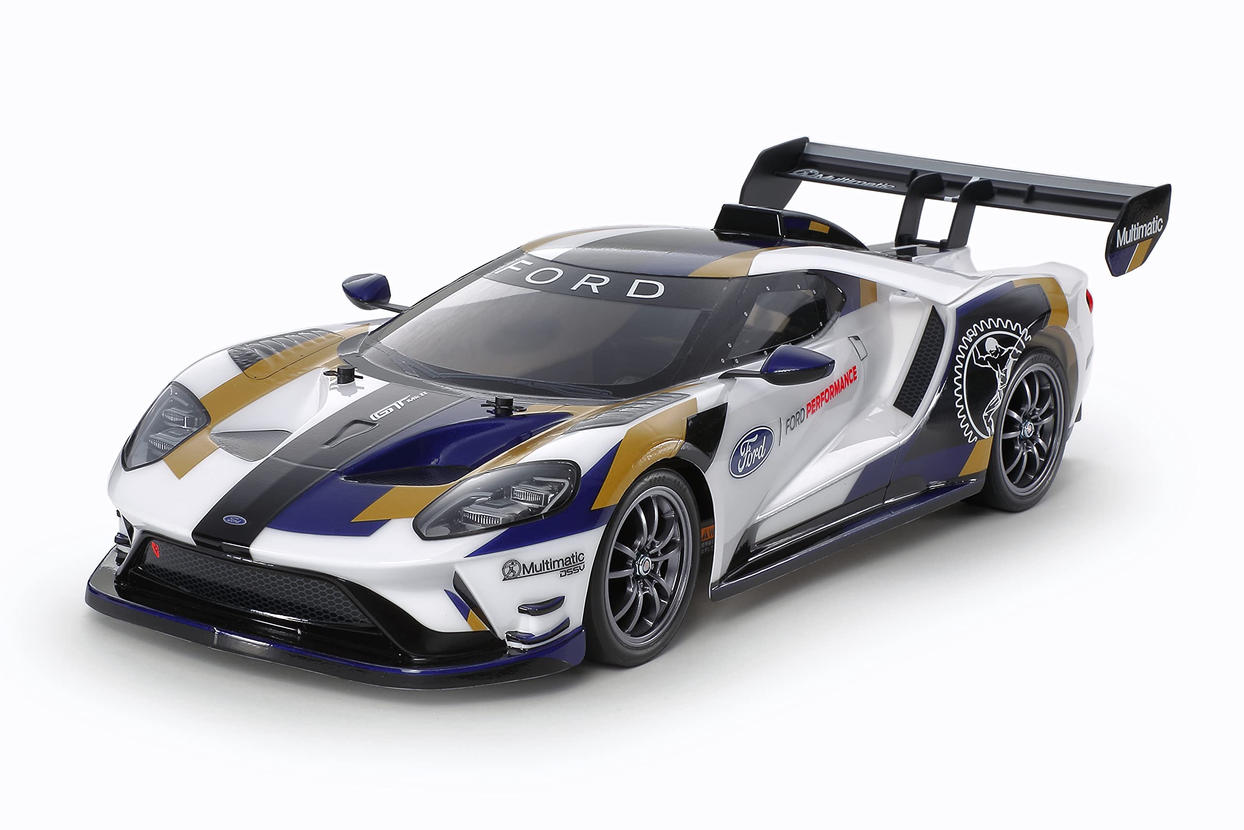 TAMIYA 58689 1:10 Ford GT Mk.II 2020 (TT-02), Remote Controlled Car, RC Vehicle, Making, Assembly Kit Model, Unisex Adult,Multicoloured