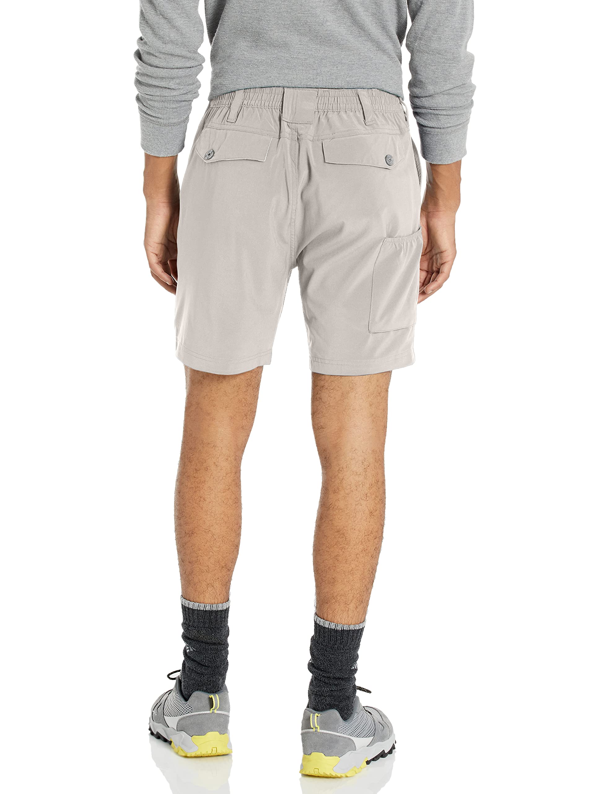 Mossy Oak Standard Fishing Shorts for Men Quick Dry Flex, Cool Gray, 2X-Large