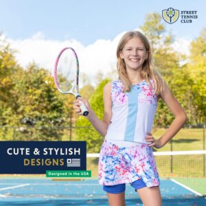 Street Tennis Club Girls Tennnis & Golf Tank and Skirt and Built in Shorts with Tie Dye Pattern -Size S/6