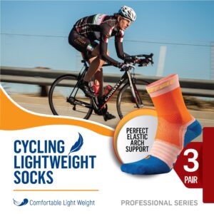 Thirty48 Cycling Socks with S.Café Fabric, Odor Resistant, UV Protection, Quick Drying