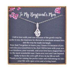 noregret gift to my boyfriend's mom necklace, 925 sterling silver necklace, boyfriends mom necklace