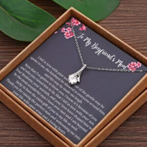 NOREGRET Gift to My Boyfriend's Mom Necklace, 925 Sterling Silver Necklace, Boyfriends Mom Necklace