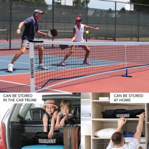 Pickleball Set with Net - Regulation Size Portable Pickleball Net System with Line Marking Kit - Includes Net, Court Markers & Storage Bag