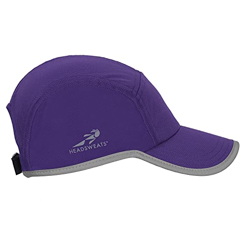 Headsweats Unisex Adult Performance Reflective Race Hat for Running and Outdoor Lifestyle Baseball Cap, Purple, 1 US