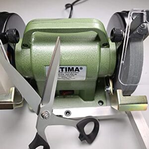 Ultima Scissor Sharpener - Benchtop Grinder & Polisher with Convexing Clamp for Prossional Quality Scissor & Shear Sharpening