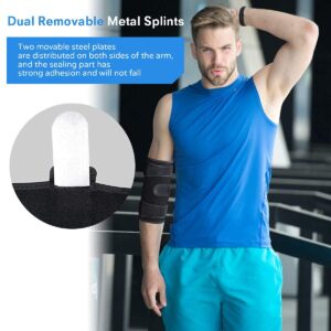 Corpower Elbow Brace,Ulnar Nerve Entrapment Brace, Elbow Immobilizer Brace,with 2 Removable Metal Splints,Elbow Brace for Tendonitis and Tennis Elbow Fit Women & Men