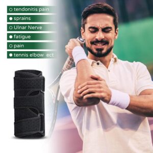 Corpower Elbow Brace,Ulnar Nerve Entrapment Brace, Elbow Immobilizer Brace,with 2 Removable Metal Splints,Elbow Brace for Tendonitis and Tennis Elbow Fit Women & Men