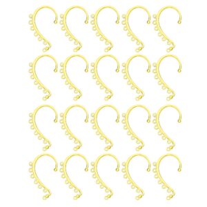 Generic 20Pcs DIY Ear Cuff Wrap Long Chain Tassel Drop Earrings Ear Crawler DIY Earrings Silver