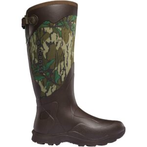 lacrosse men's alpha agility 17" hunting boot, mossy oak green leaf - 8 d