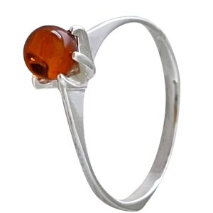 giftshoppebynina natural baltic amber and sterling silver delicate ring (7.5)