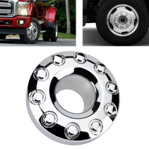 5C3Z1130NA Front 10 Lug Chrome Wheel Center Hub Cap Compatible with Ford F450 F550 Super Duty 2005‑2017, 4WD Front Wheel Center Caps