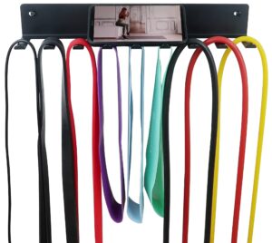 multi-purpose storage rack resistance bands rack gym storage rack fitness bands rack heavy duty rack for resistance bands, straps, jump ropes, foam rollers, chains, weight belts, tools (s)